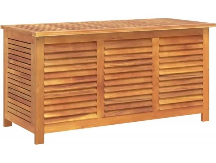 Gartenbox mit Lüftungsschlitzen 113x50x56 cm Massivholz Akazie
