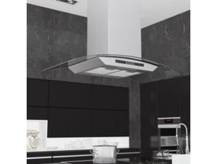 vidaXL Hotte îlot avec écran tactile LCD et capteur 90 cm 756 m³/h LED
