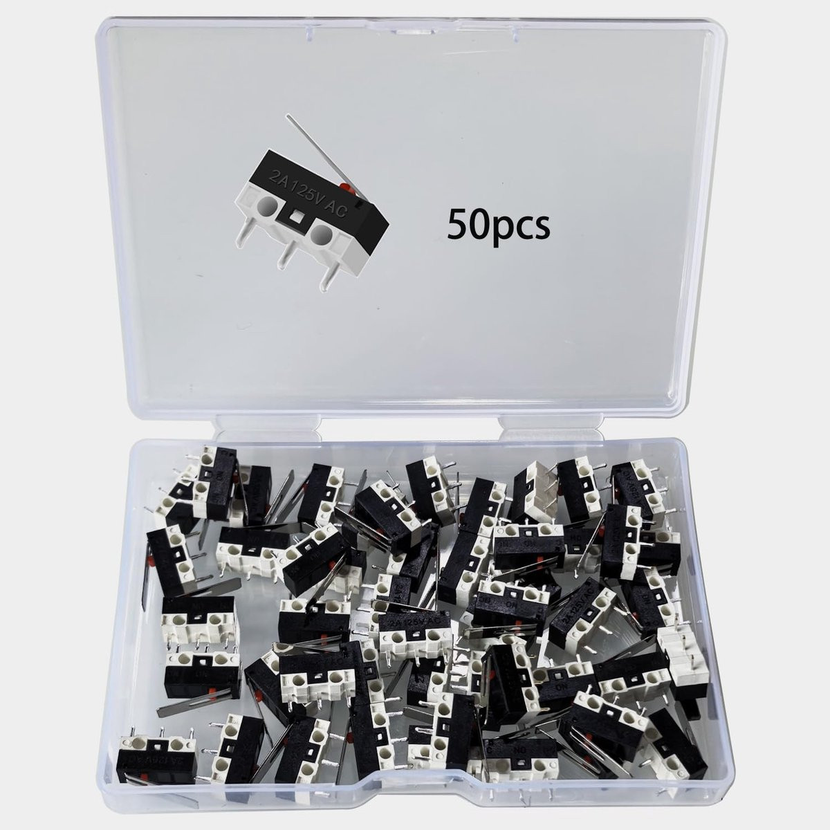 Dailygoods - 50 stuks mini-microschakelaars voor elektronische toepassingen