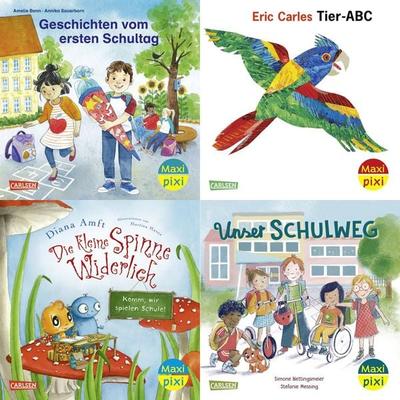 Maxi-Pixi-4er-Set 109: Komm mit in die Schule! (4x1 Exemplar), Set von , Carlsen, 978-3-551-03074-0