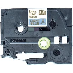 Brother TZe-RL54 Textilband – gold auf hellblau