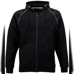 Job-Kleidung JOB Hoodie Sweatjacke BOCHOLT Schwarz 340g Neutral ohne Logo 3XL