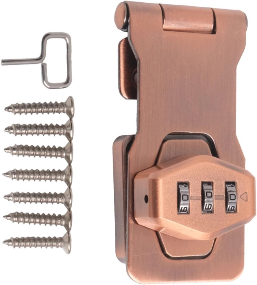 Zwart cijferslot voor lades en kasten met handmatige reset, 3 inch