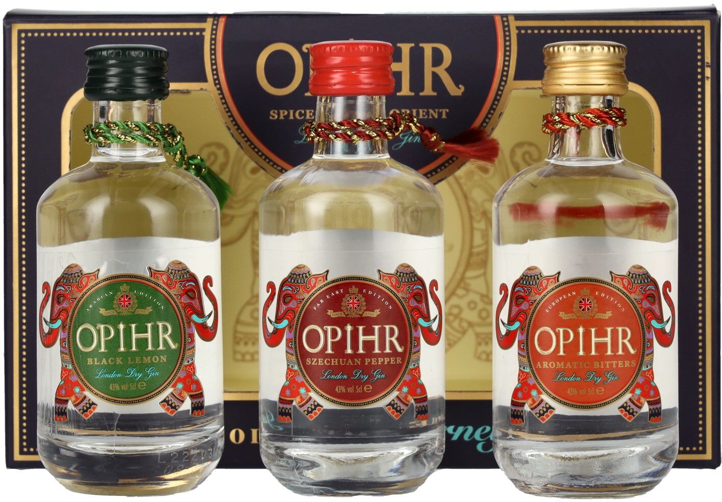 Opihr Gin SPICES OF THE ORIENT London Dry Gin Miniset 43% Vol. 3x0,05l