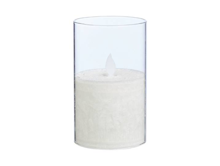 LED Kerze ØxH 7.5x12.5 cm weiss