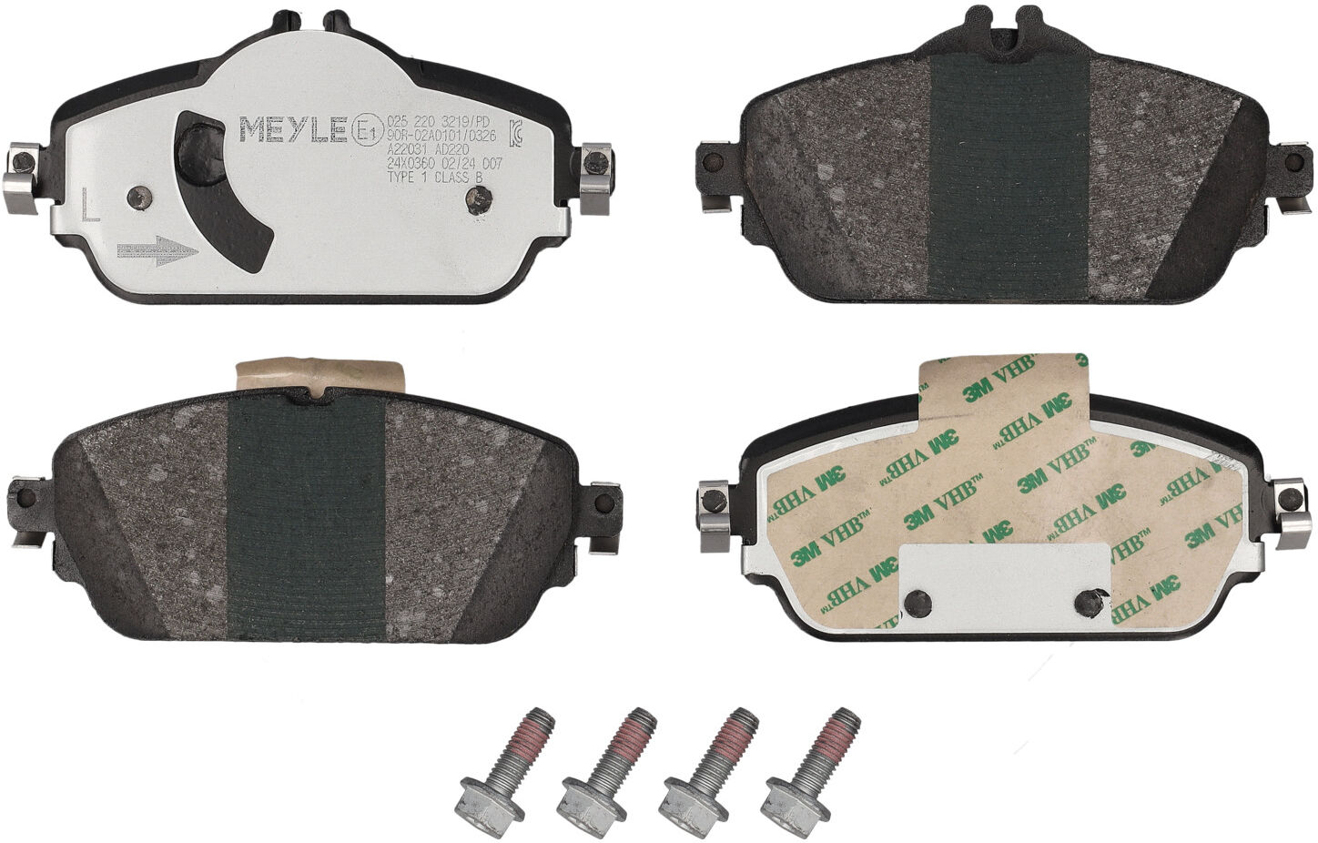 Meyle Bremsbelagsatz, Scheibenbremse -Pd Quality 025 220 3219/pd Vorderachse Für Mercedes