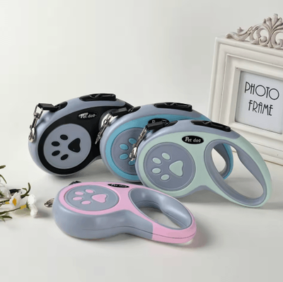 Inspire Picks Strong Retractable Dog Leash With Adjustable Lock (3M 5M) pink 3m
