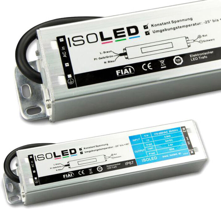 Isoled Led Trafo 24v/dc, 0-60w, Ip66