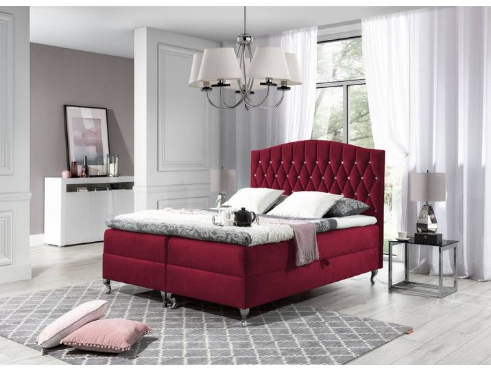 MF Design Boxspringbett Boxspringbett PUERTO mit Bettkasten und Federautomatik, Vorhanden