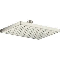 Hansgrohe AXOR ShowerSolutions Kopfbrause 245/185 1jet EcoSmart+ Edelstahl Optic, verstellbarer Winkel, abnehmbar zur Reinigung, für Decken- oder Wandmontage