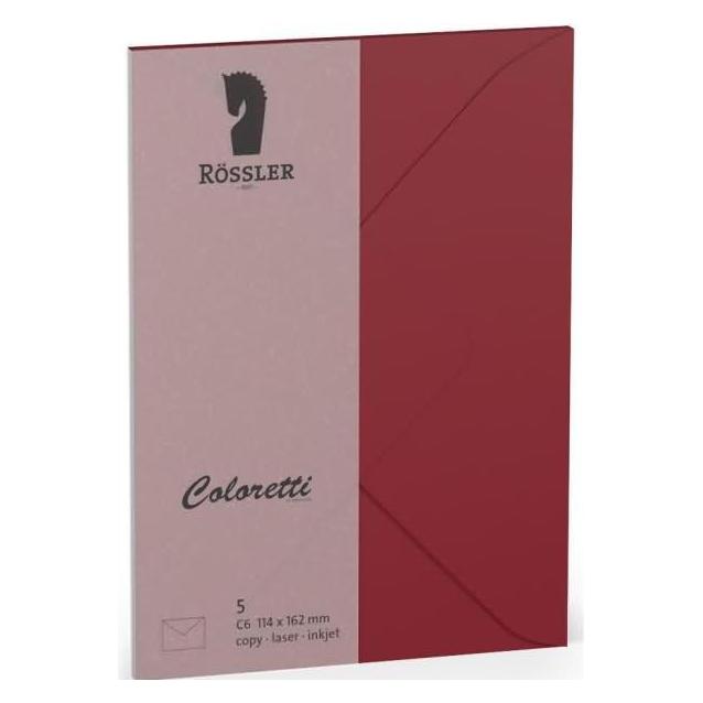 Magni Briefumschläge Coloretti C6 5er rosso (C6, 5x) (220705572)