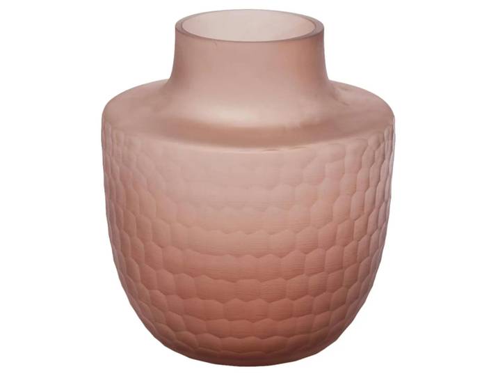 Vase Glas Antik Rosa H: 29 cm Edg