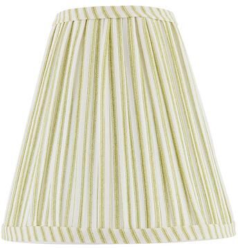 Ticking Stripe Pleated Buffet Shade - Green - Ballard Designs