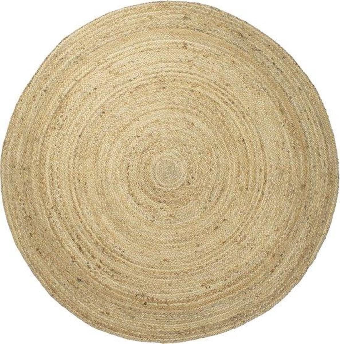 Rond Jute Vloerkleed Natuur Modern