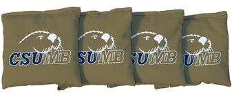 Skip's Garage California State Monterey Bay Otters Gold Cornhole Bags