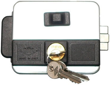 NUOVA FEB ASSA ABLOY ITALIE Electro serrure MULTIPLA à bouton acier zingué ASSA ABLOY NF5015/1Z