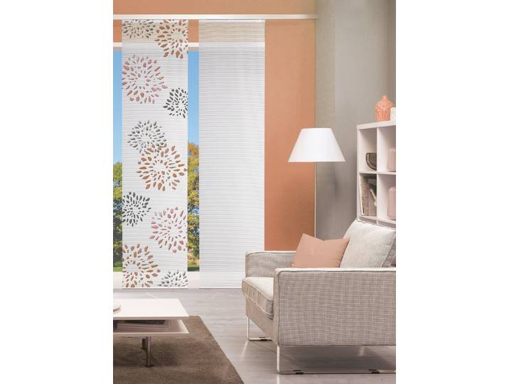 Schiebegardine VISION S SCHIEBEVORHANG DIGITALDRUCK BAMBUS-OPTIK 'SOVITA' , rot, B:60cm H:260cm, Polyester, Gardinen, Schiebegardine, DIGITALDRUCK - INDIVIDUELL KÜRZBAR
