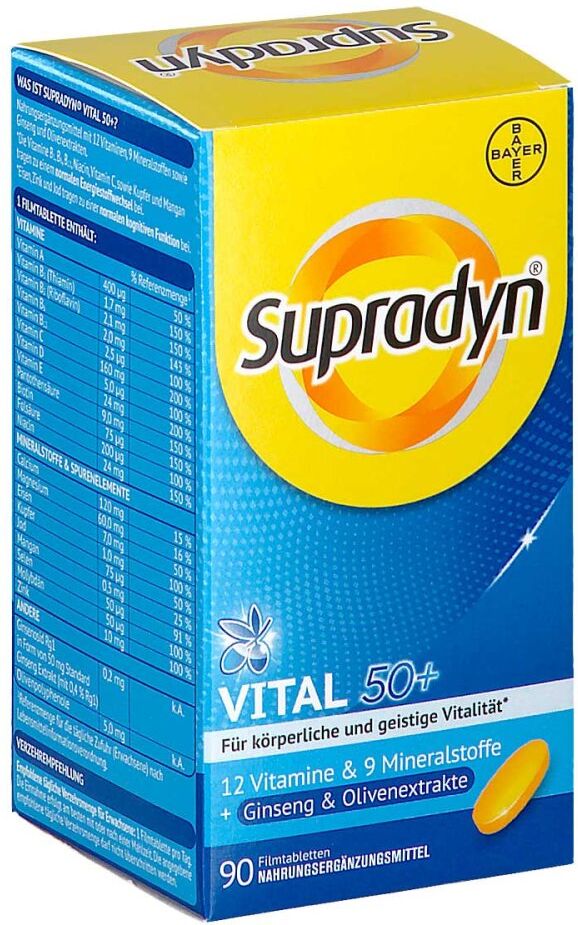 Supradyn vital 50+ mit Ginseng & Olivenextrakten Filmtabletten 90stk