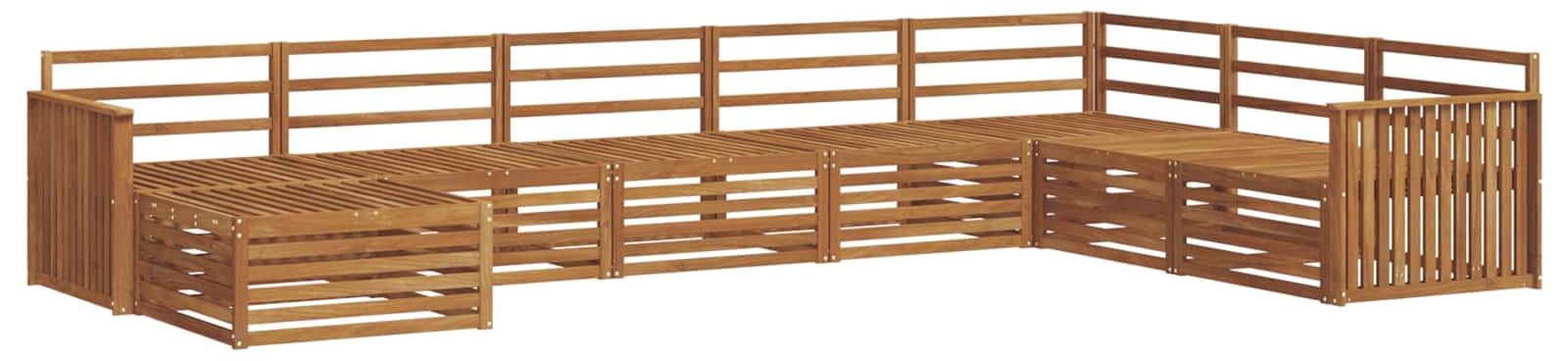Outdoor-Sofagarnitur 8 pcs Natur
