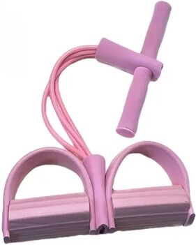 Smart Shopping Spot Pedal Tensioner Resistance Bands Multi Functional Fitness Equipment For Abdominal & Waist Strengthening, Home Gym pink