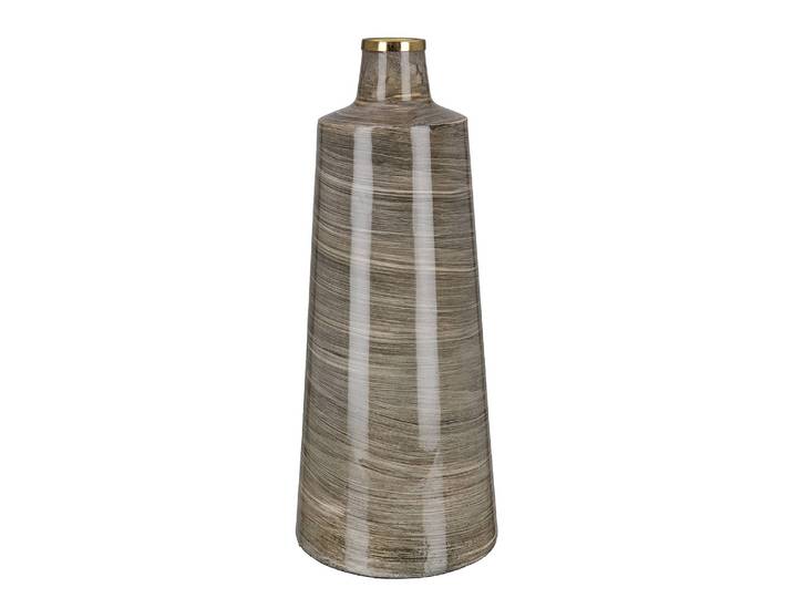 Vase Stripes cône 19 x 48cm Marron