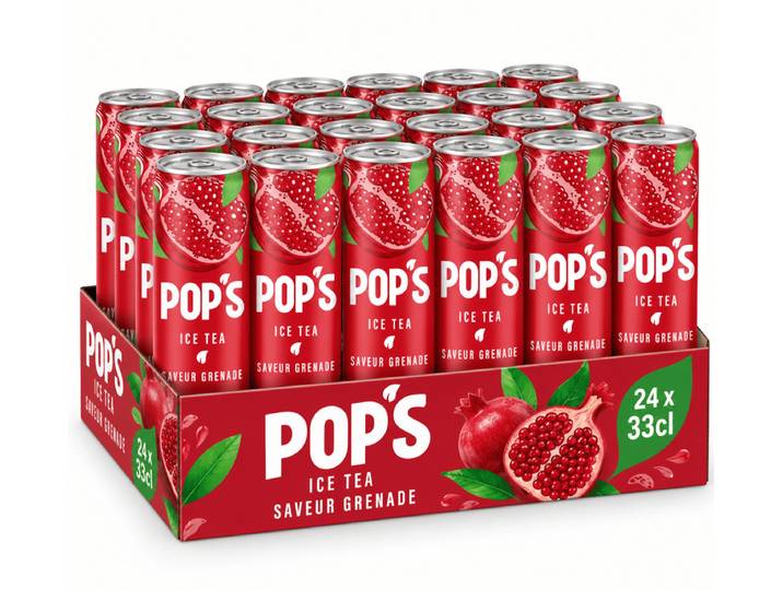 POPS Ice tea saveur Grenade Pack 24x33cl