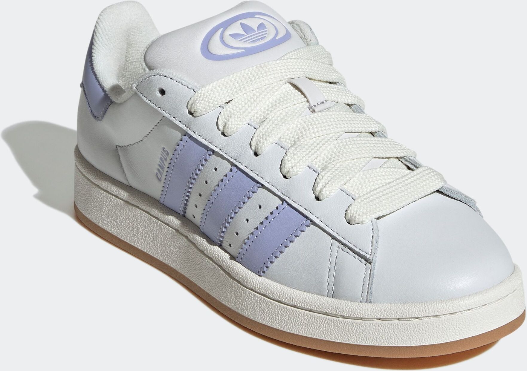 Sneaker ADIDAS ORIGINALS "CAMPUS 00S", Damen, Gr. 38, weiss (crystal weiß, core weiß, violet tone), Leder, Synthetik, Schuhe Sneaker crystal weiß, core weiß, violet tone 38