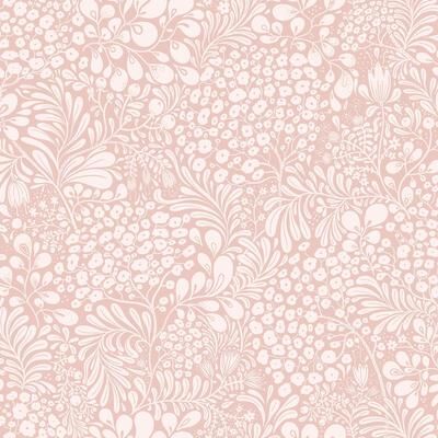 A-Street Prints Siv Pink Botanical Wallpaper