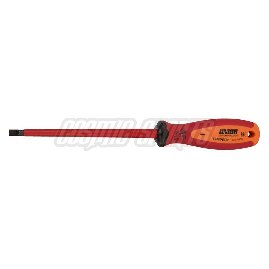 Unior 603VDETBI Elektriker-Schraubendreher TBI, 0.8x4.0mm, red (40087719)