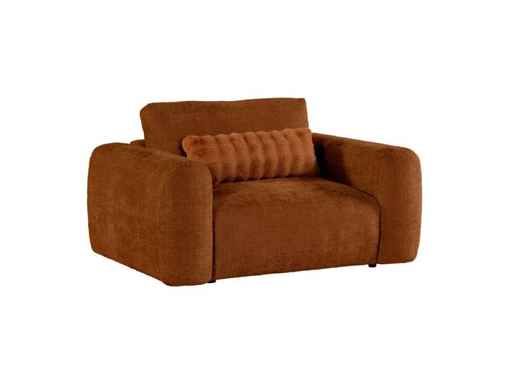 Fauteuil BELLO tissu terra cotta