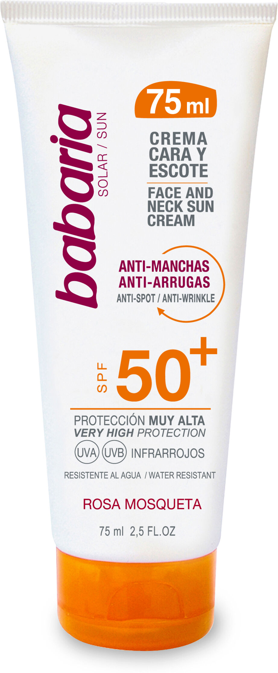 Babaria Rosehip Solar Facial Cream SPF50+ 75 ml