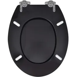 vidaXL, WC Deckel, Zakaria (2 Stück Schlichtes Schwarz)