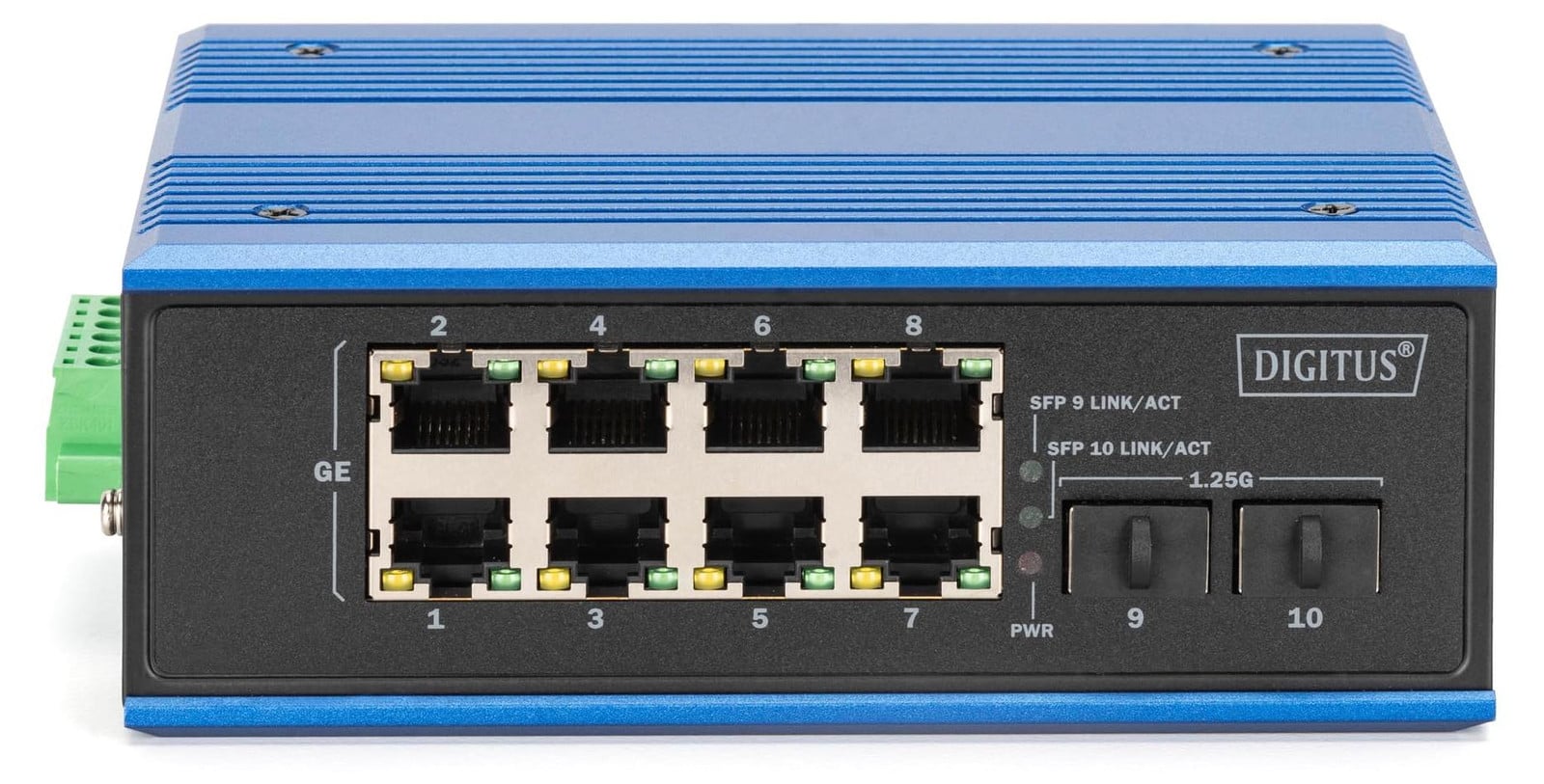 DIGITUS DN-651150 Industriële Gigabit Ethernet-switch met 8+2 poorten