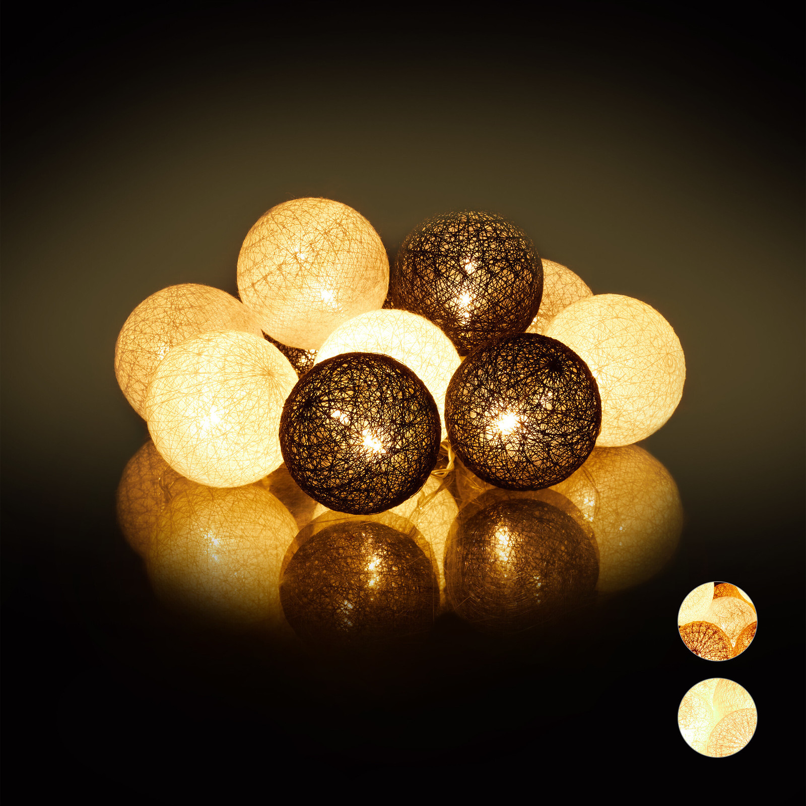 Relaxdays LED-lichtketting met 10 lampen