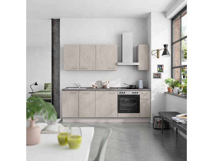 Türfront Riva für Geschirrspüler 45cm Grau/Beton Hell