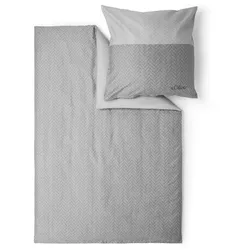 Ibena Satin-Bettwäsche S.Oliver 135 x 200 cm Satin Grau
