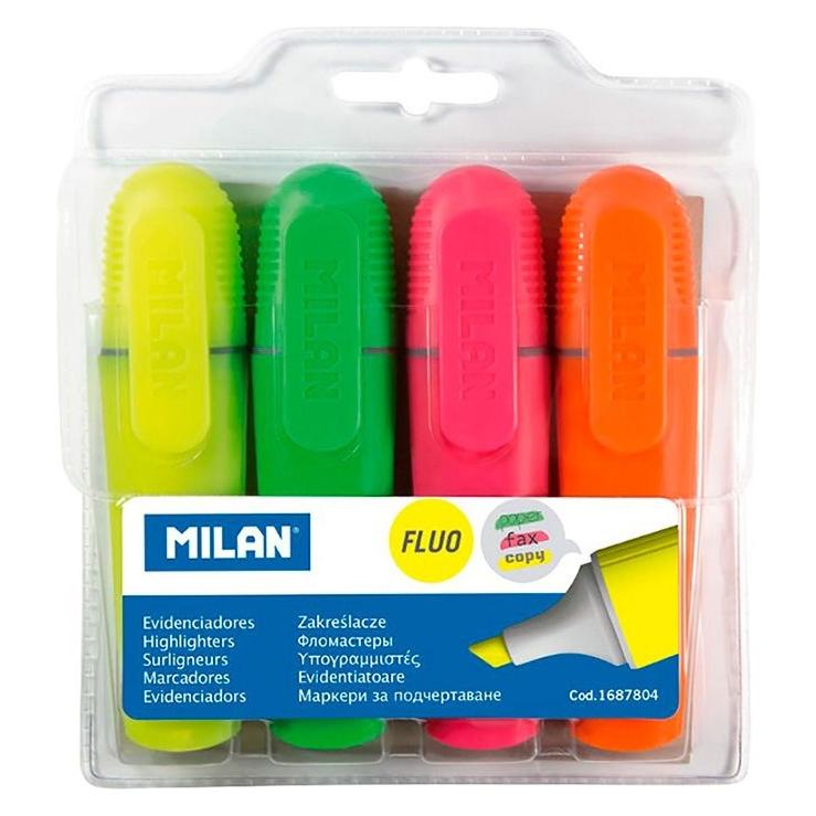 Milan Fluo flacher Textmarker 4 Farben MAILAND (4x) (41923588)