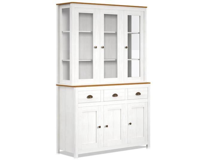 TRICO Buffet, Material Massivholz, weiss / eichefarbig