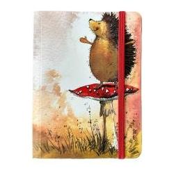 Alex Clark Art A6 Notizbuch mit Igel- und Fliegenpilzmotiv und Radiergummi (78545387)