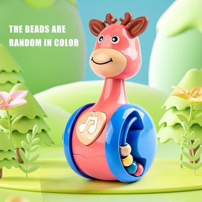 Perfect Picks Market Tumbler Wobbler Toys For Infant Boy Girl, Roly Poly Baby Toys Months Ideal For Early Education And Learning pink