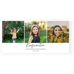 Konfirmation Einladung in Weiß im Design "Zeit vergeht" - Musterkarte