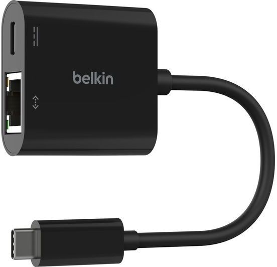 Belkin INC019BTBK USB Type-C to Gigabit Ethernet + Charge Adapter 100W Black