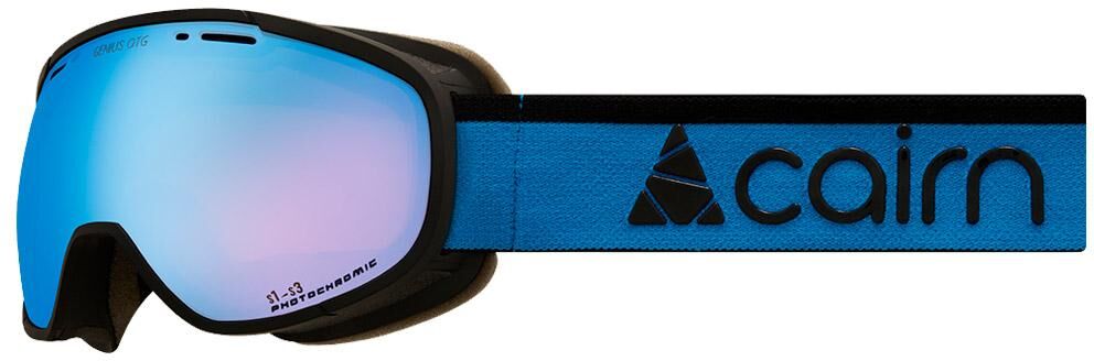 Cairn  - Genius Otg Evolight Nxt Mat Black Blue Evolight Nxt Blue Mirror - Masque de Ski