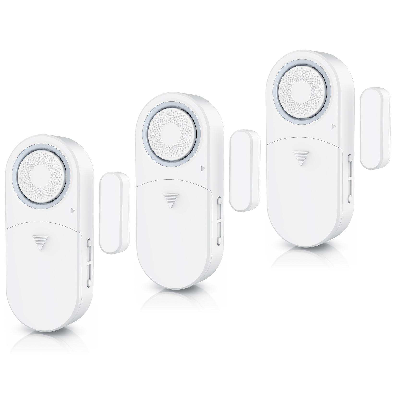 Bearware 3x Fensteralarm 120 dB, Tür- & Fenster-Sensor, Einbruchschutz, Alarmanlage, mit Batterien