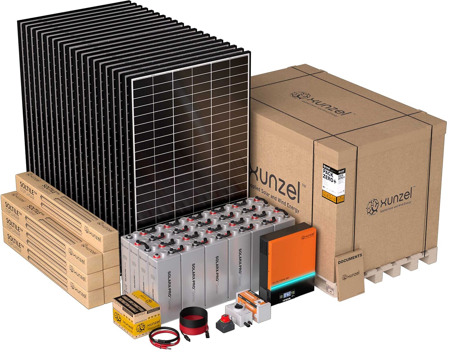 Xunzel Kit Solar PACK ZERO+ EQX5900 con Soportes.
