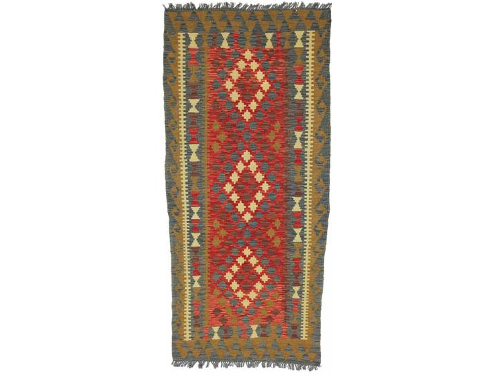 Kelim Afghan Teppich 100x216 Handgewebt Orientteppich Läufer Wolle