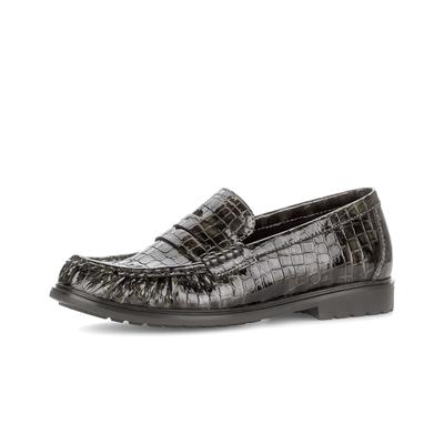 Loafer GABOR "Loafer", Damen, Gr. 42, grau, Schuhe Loafer