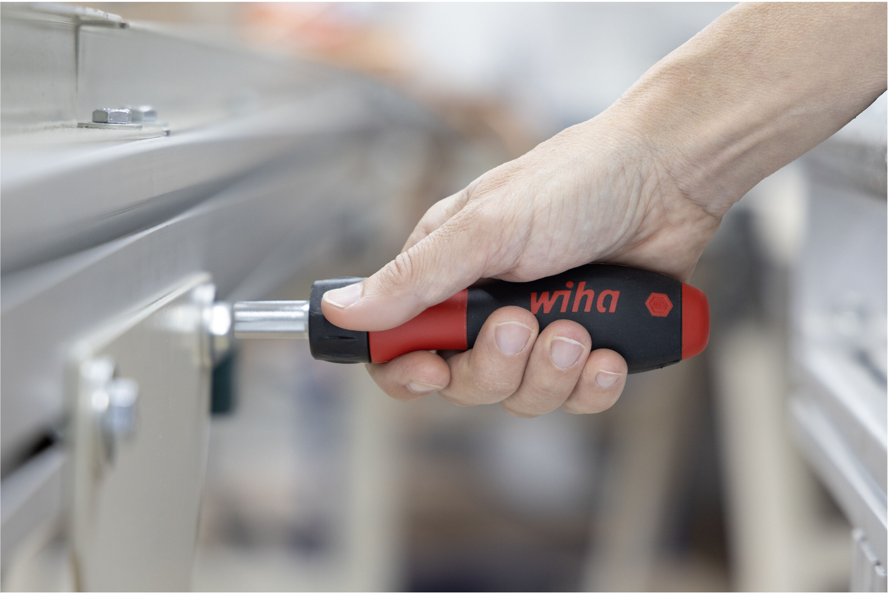 WIHA Schraubendreher mit Bithalter SoftFinish® mit Ratschenfunktion