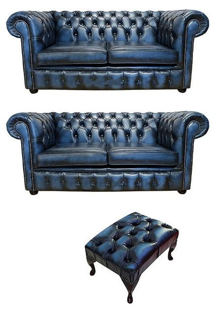 Chesterfield Lederen Zithoekset voor Volwassenen