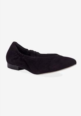 Women's Ramsey Flat by Ros Hommerson in Black Kid Suede (Size 10 M)